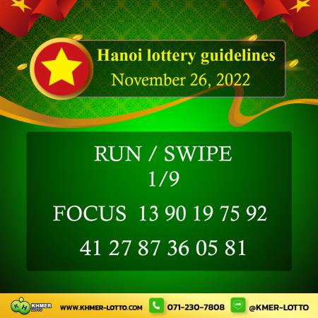 Hanoi lottery guidelines  November 26, 2022