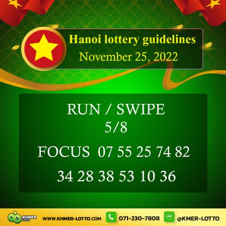 Hanoi lottery guidelines  November 25, 2022